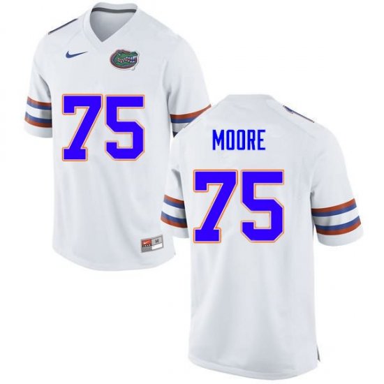 Men's Florida Gators #75 T.J. Moore NCAA Jordan Brand Royal Throwback Alternate Authentic Stitched College Football Jersey YPJ7662JX